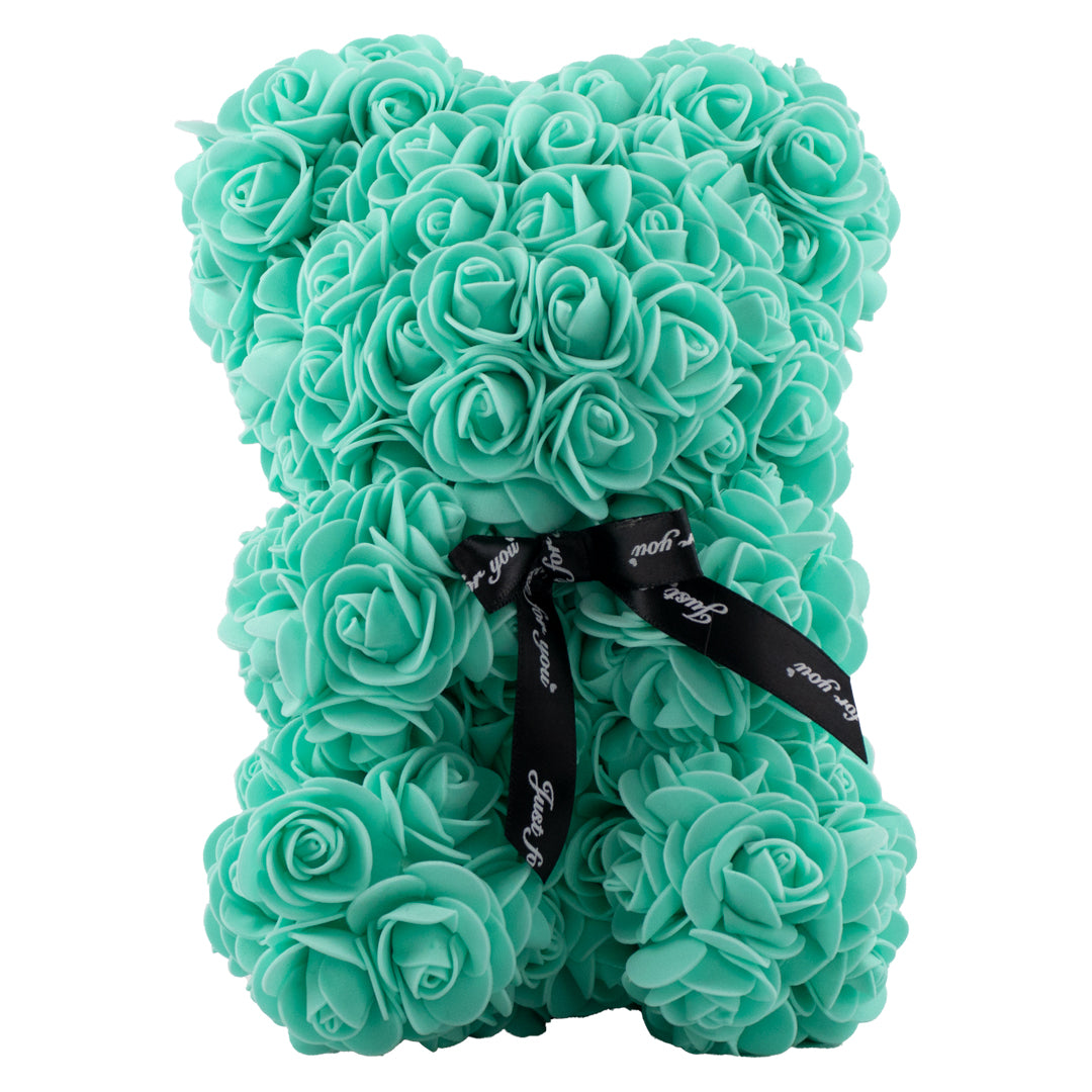 Oso Floral "Just For You" - Color Turquesa