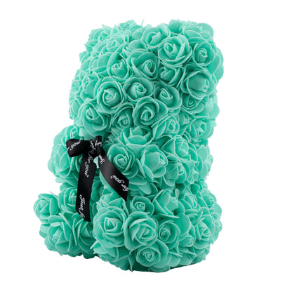 Oso Floral "Just For You" - Color Turquesa