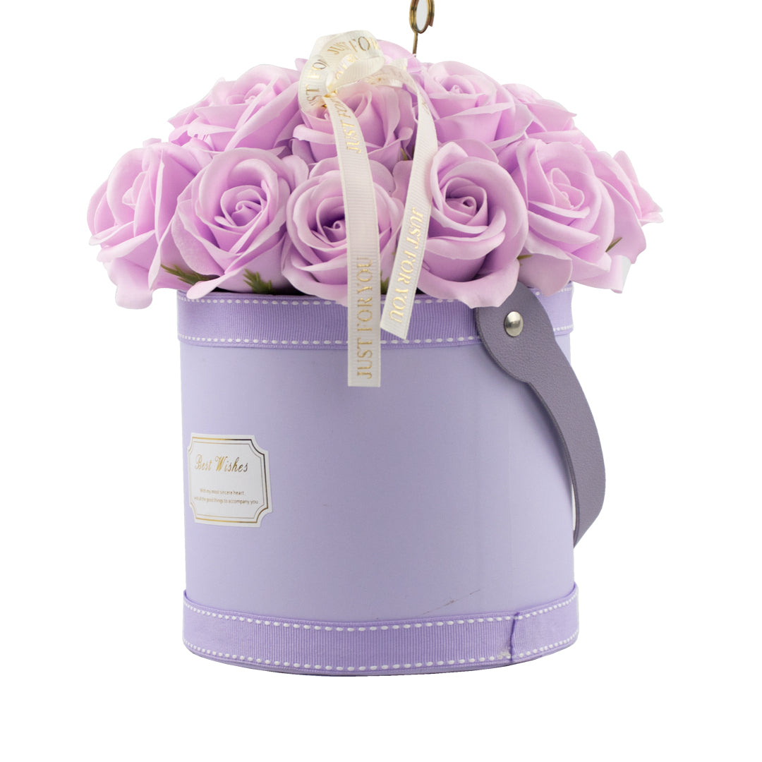 Caja Bouquet de Rosas Lilas