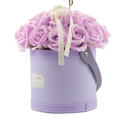 Caja Bouquet de Rosas Lilas