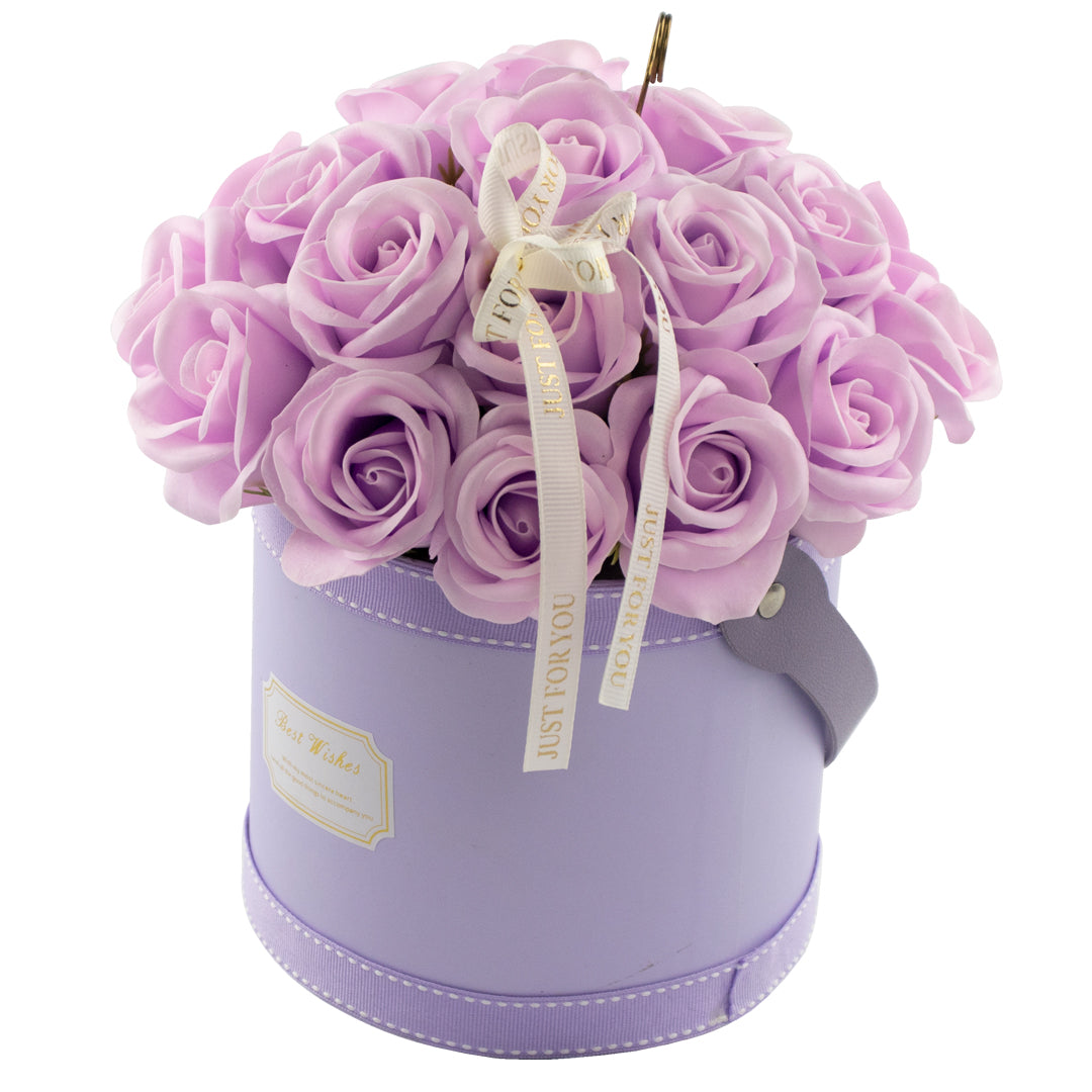 Caja Bouquet de Rosas Lilas