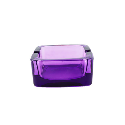 Cenicero de Cristal Morado Cuadrado