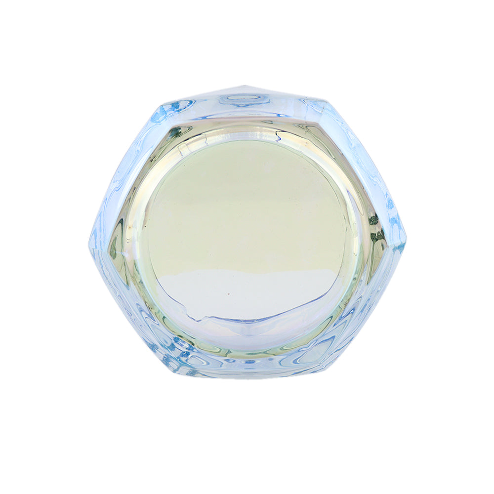 Cenicero de Cristal Tornasol Transparente Hexagona