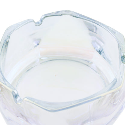 Cenicero de Cristal Tornasol Transparente Hexagona