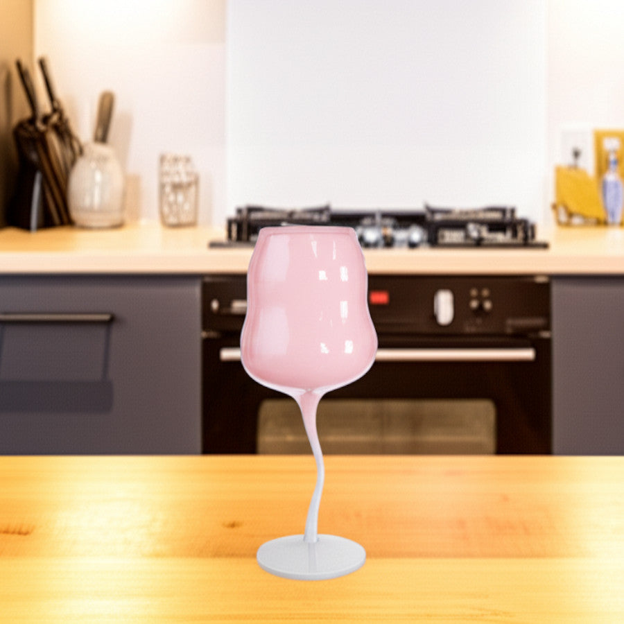 Copa de Vino Rosa y Azul