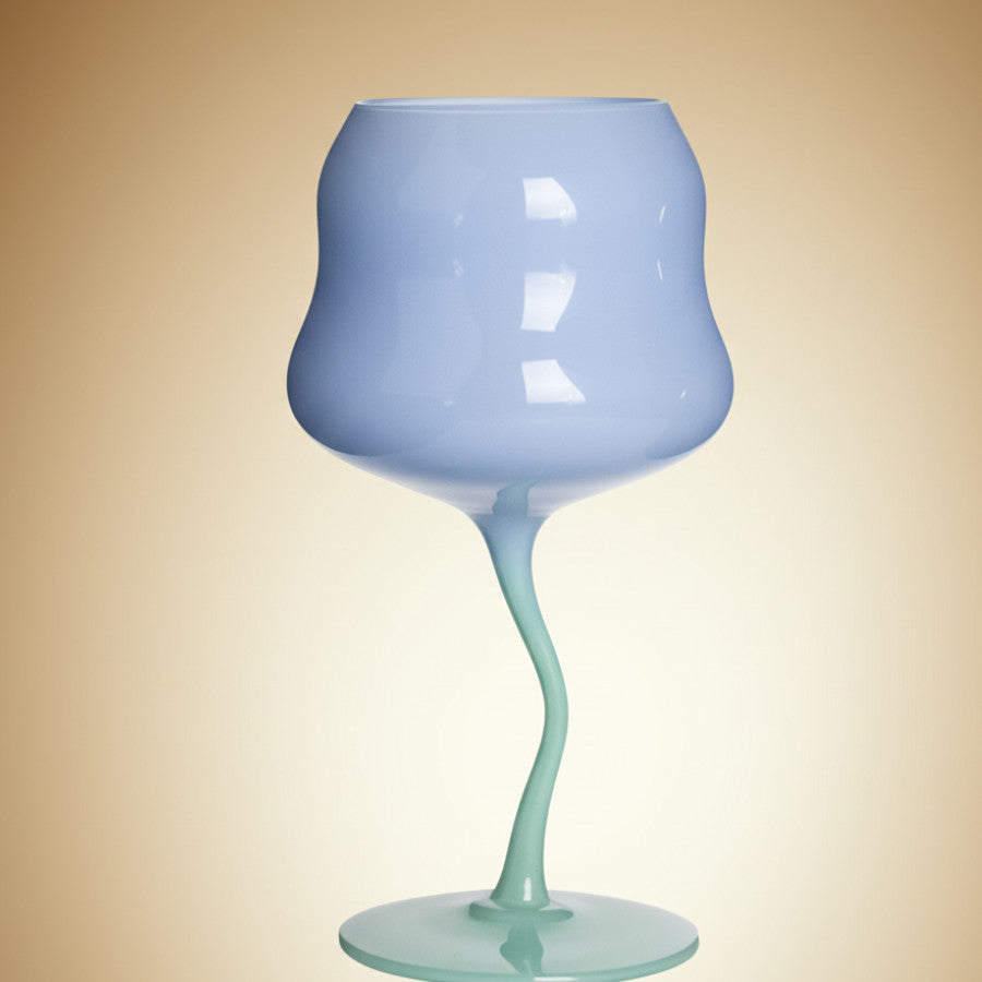 Copa de Vino Azul y Verde