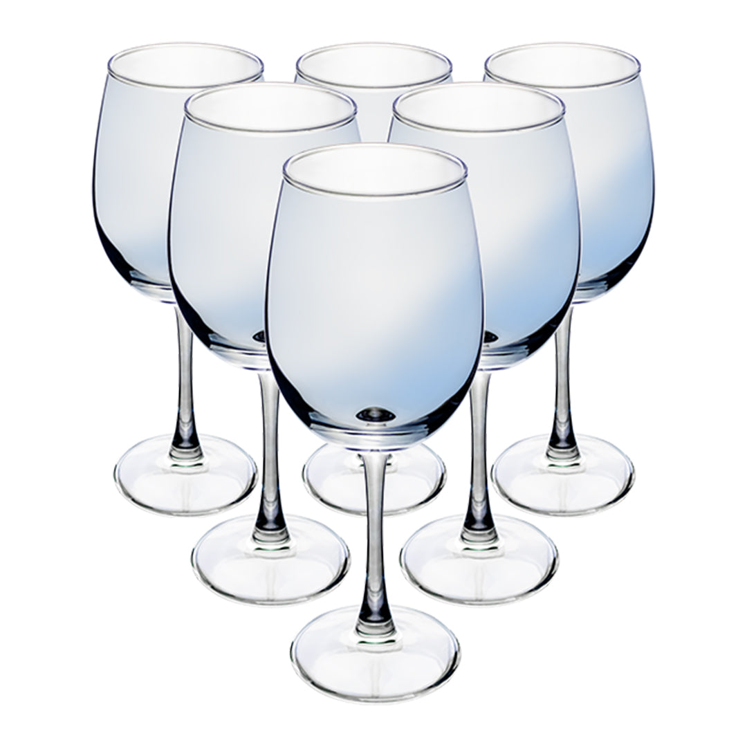 Set de 6 Copas de Cristal Transparente - 465 ml