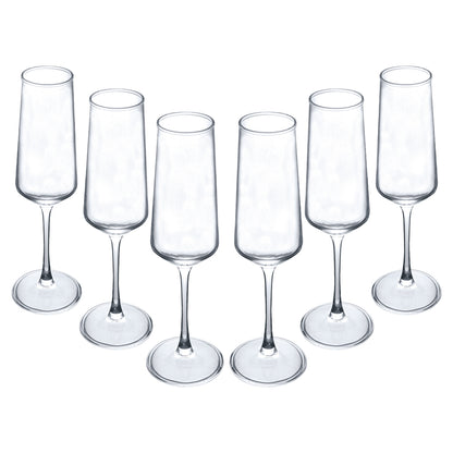Set de 6 Copas Flauta de Cristal  - 250 ml