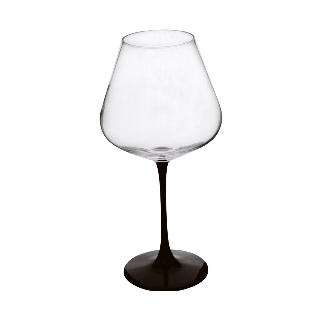 Set de 4 Copas de Cristal Base Negra - 730 ml