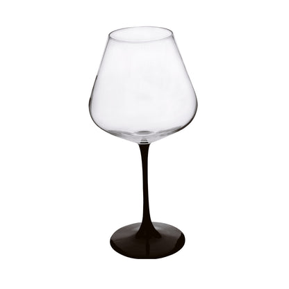 Set de 4 Copas de Cristal Base Negra - 730 ml