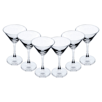 Set de 6 Copas de Cristal Martini - 190 ml