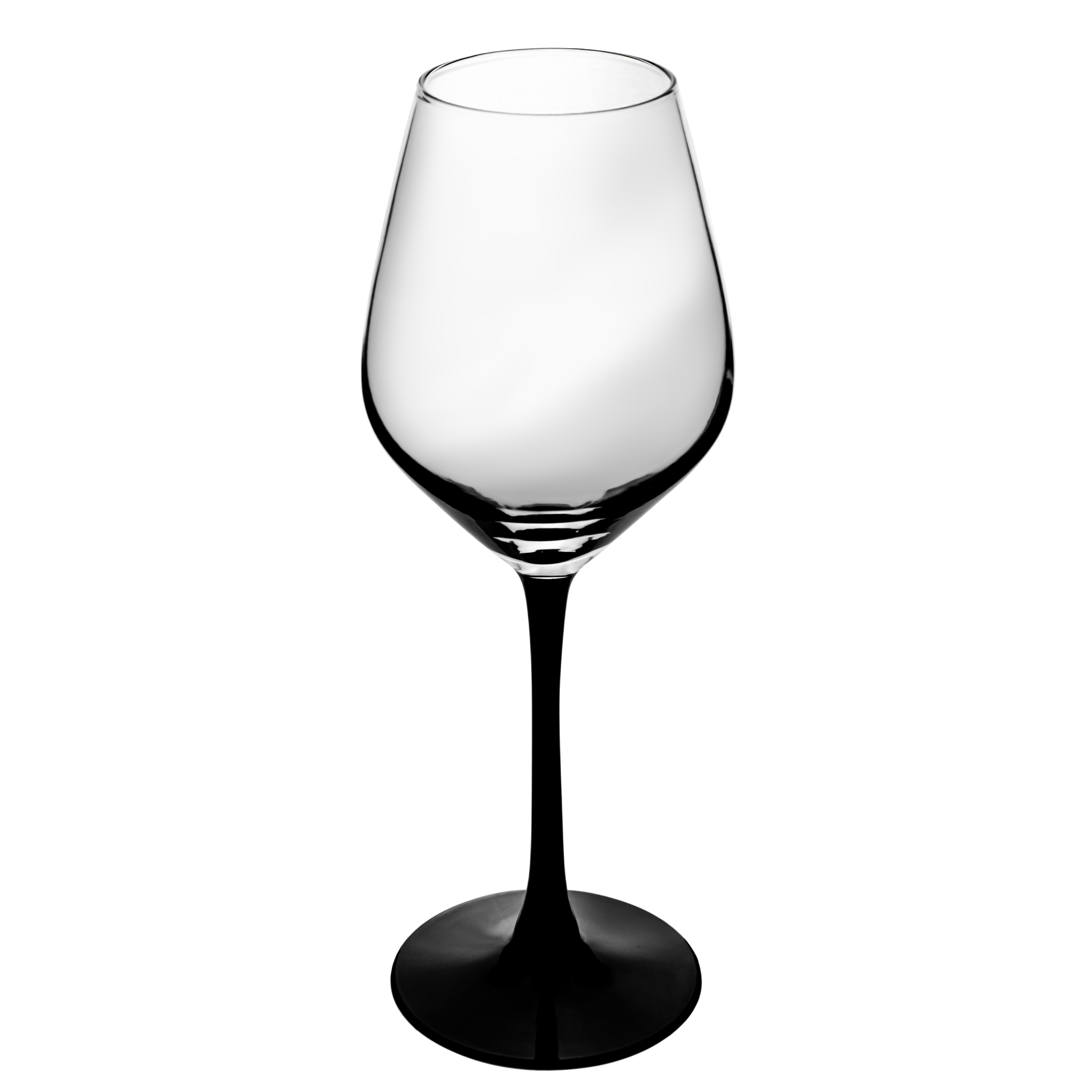Set de 4 Copas de Cristal Base Negra - 720 ml