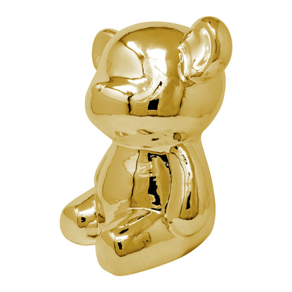 Oso Decorativa Dorado Brillante - 27x25 cm