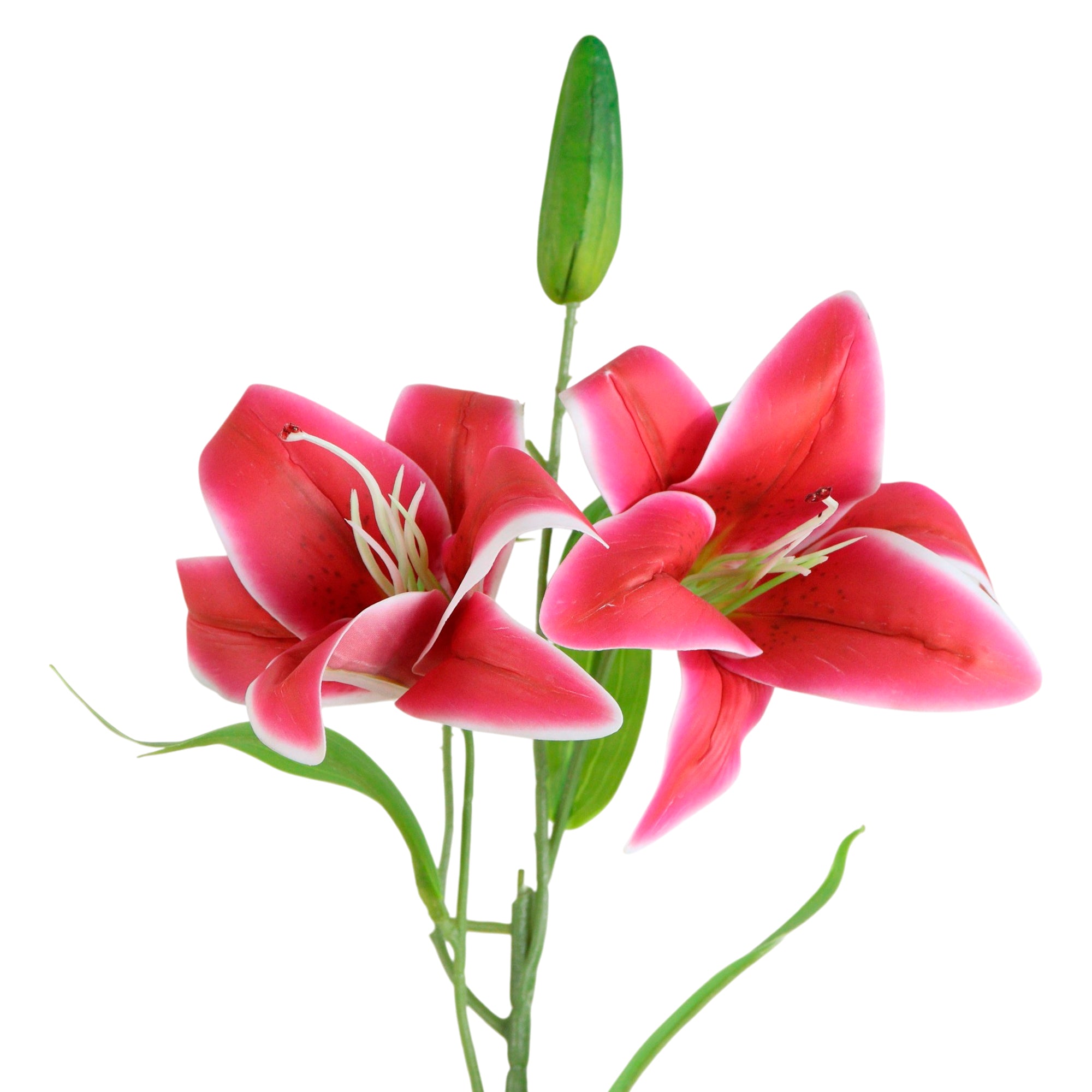1 Vara de Flor Lirio Color Rosa Fuerte