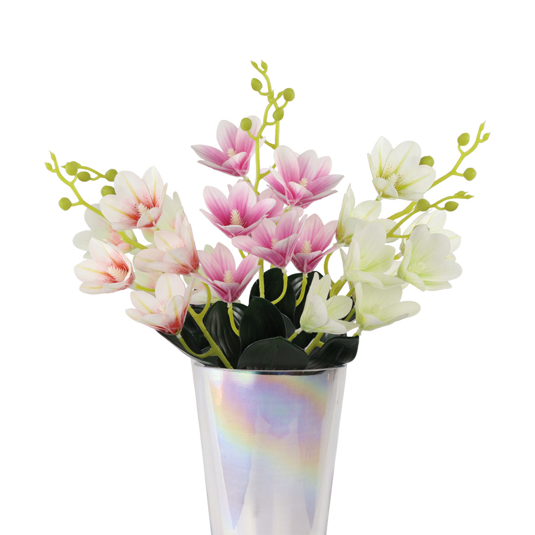 1 Vara de Flor Magnolia Color Blanco Rosa
