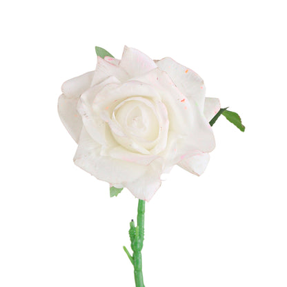 1 Vara de Flor Rosa Toque Real Color Blanco