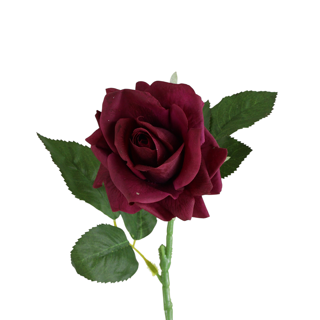 1 Vara de Flor Rosa Toque Real Color Morado oscuro