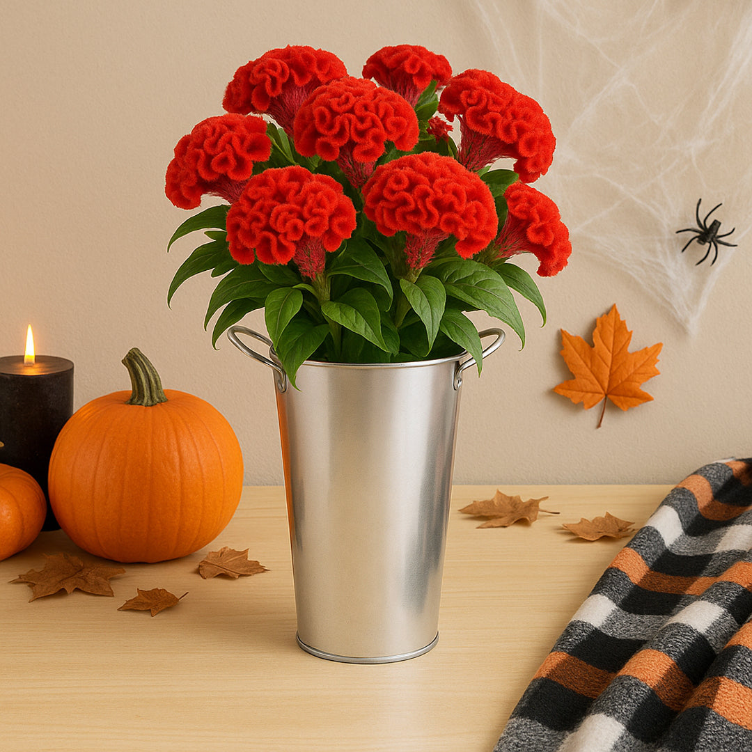 Florero Metal Galvanizado Natural