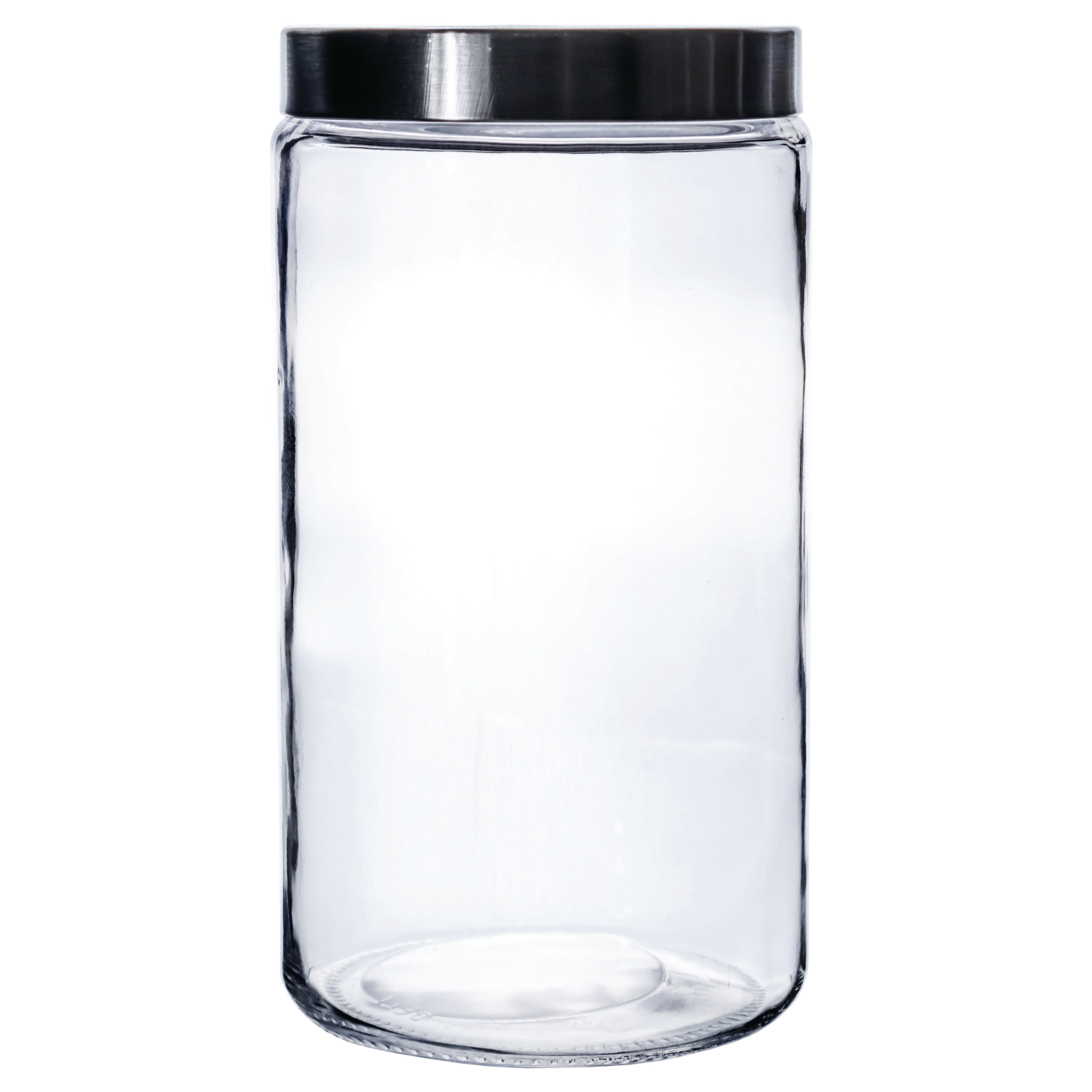 Frasco de Vidrio Transparente con Tapa Metálica - 1650 ml