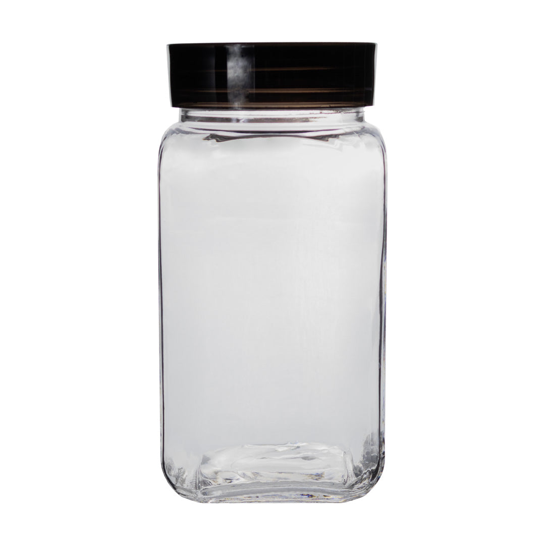 Frasco de Cristal con Tapa Negra - 1800 ml