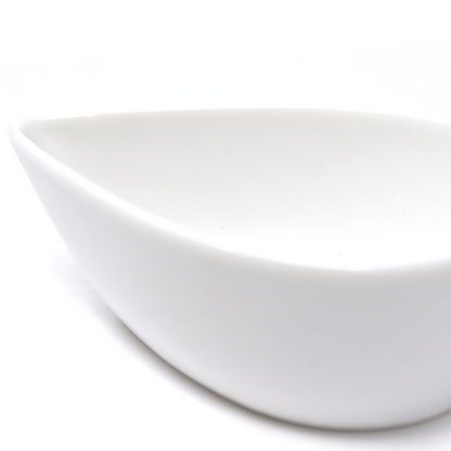 Plato de Ceramica en Forma de Gota Blanco 8 cm