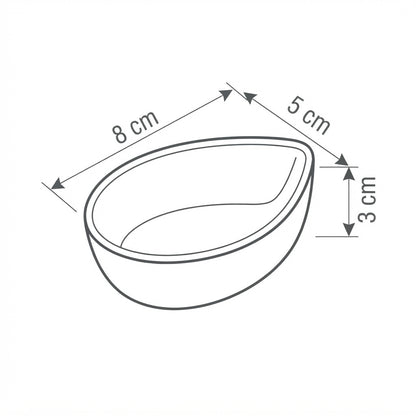 Plato de Ceramica en Forma de Gota Blanco 8 cm