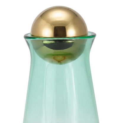 Jarra de Cristal Ámbar a Menta con Tapón Esférico - 950ml