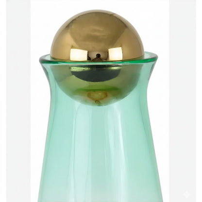 Jarra de Cristal Ámbar a Menta con Tapón Esférico - 950ml