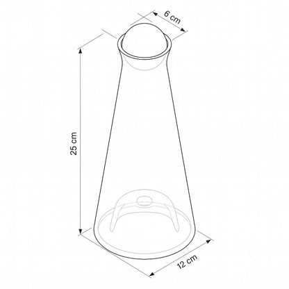 Jarra de Cristal Ámbar a Menta con Tapón Esférico - 950ml