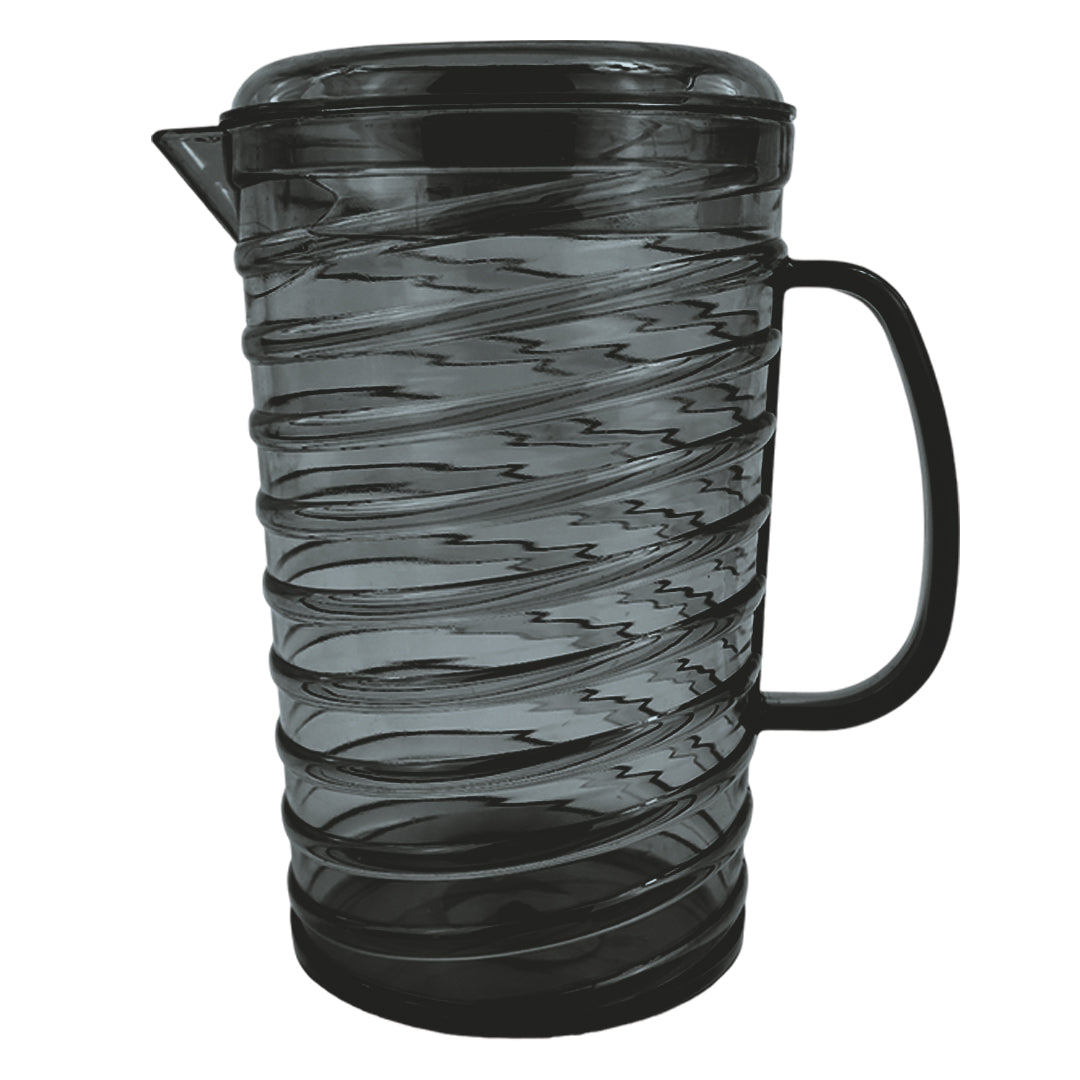 Jarro de Plástico con Tapa Negro- 1.8 Litros