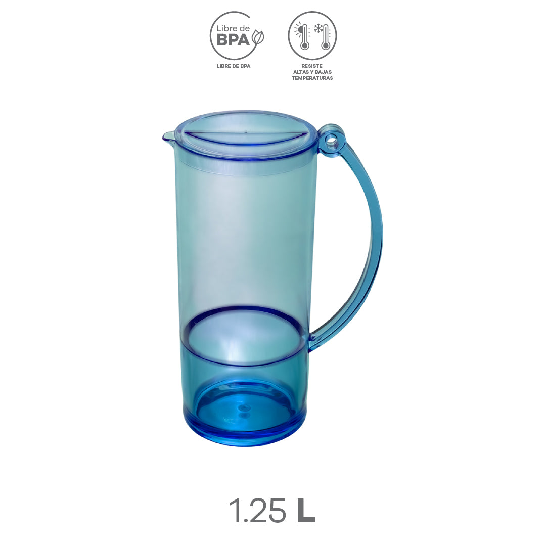 Jarra Transparente Azul con Capacidad de 1.25 Litros