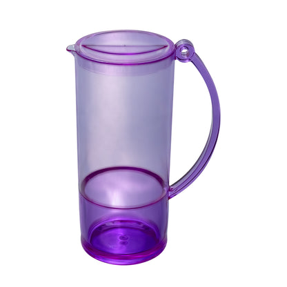 Set de Jarra Transparente Morada con 4 Vasos – Plástico Resistente