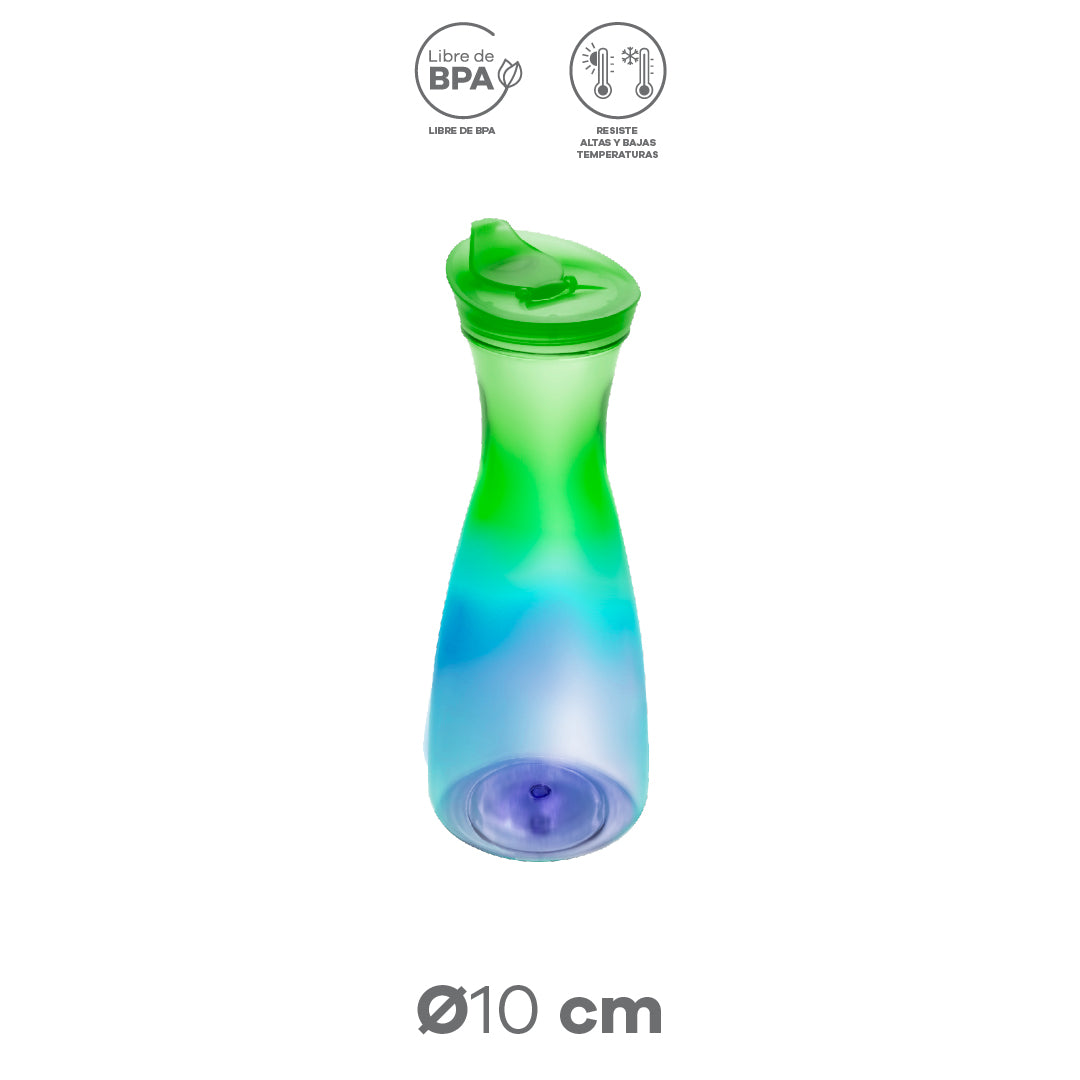 Jarra Bicolor Turquesa/Verde Limón 1000 ml