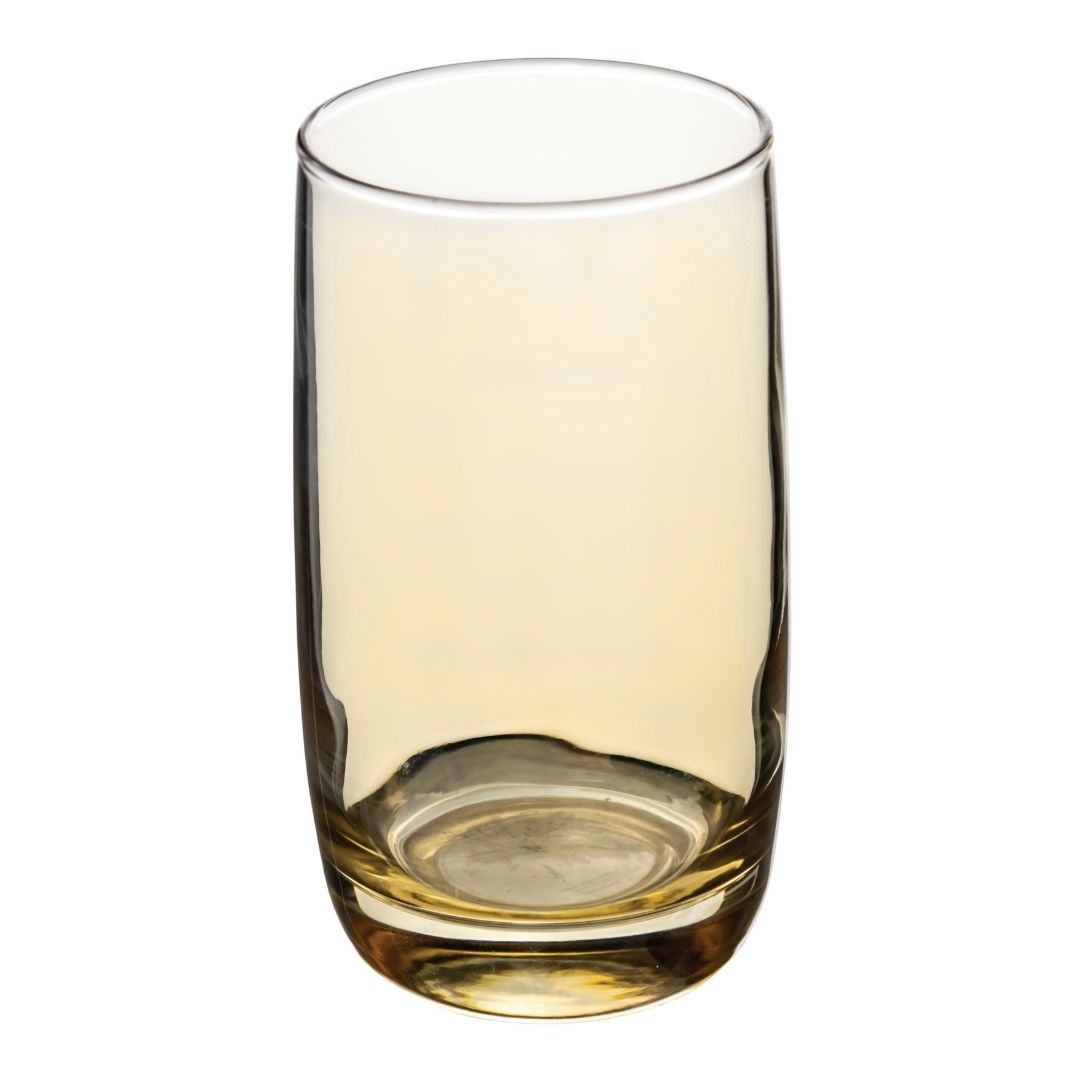 Set de 6 Vasos Transparentes Ámbar - 280 ml