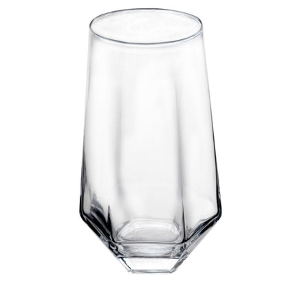 Set de 6 Vasos de Cristal Geométrico Transparente - 540 ml