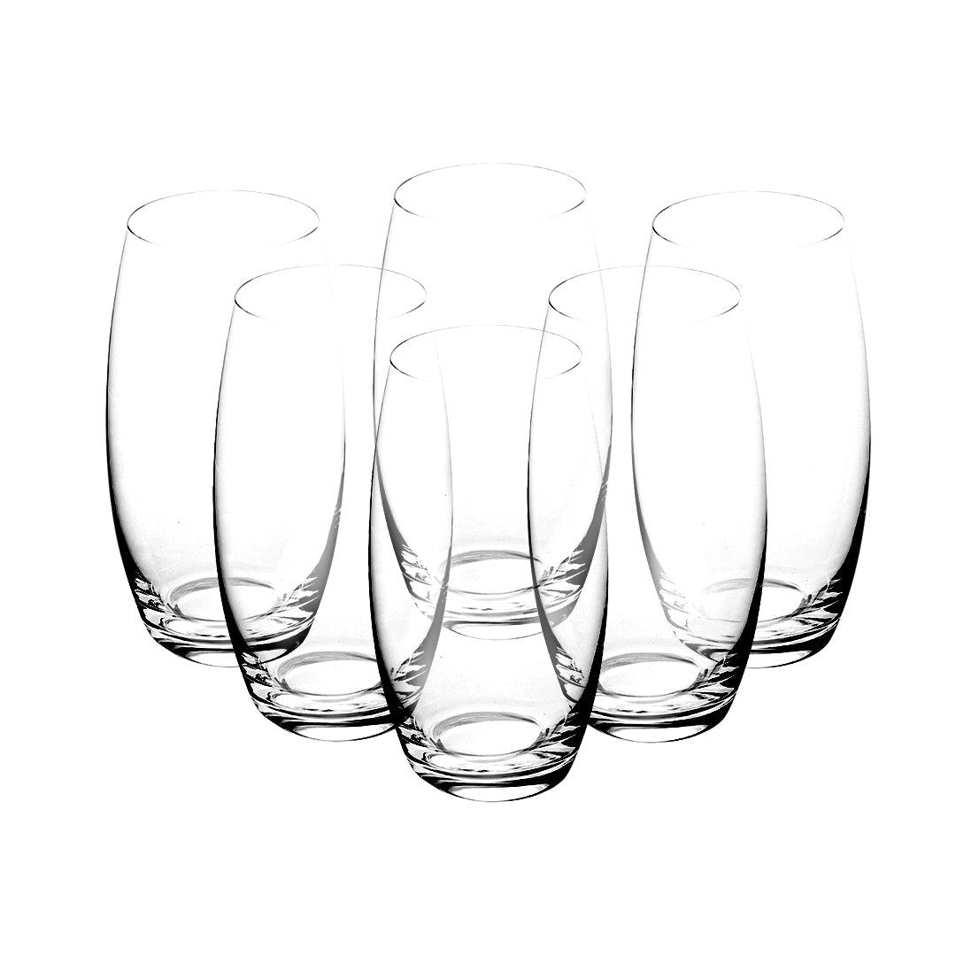 Set de 6 Vasos de Cristal Transparente - 360 ml
