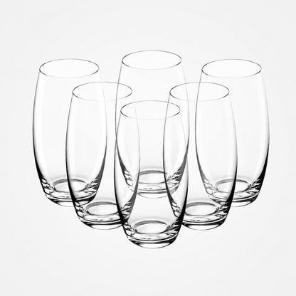 Set de 6 Vasos de Cristal Transparente - 360 ml