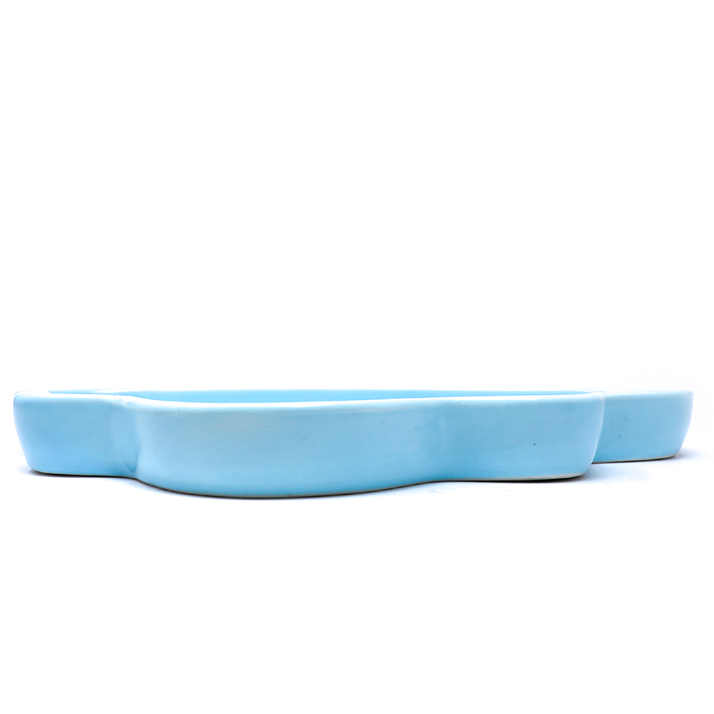 Plato Nube Grande de Cerámica Azul - Decorativo y Funcional
