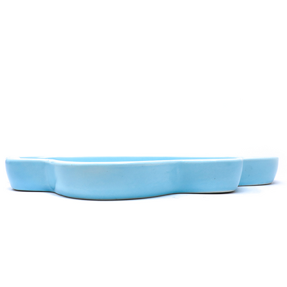 Plato Nube Grande de Cerámica Azul - Decorativo y Funcional