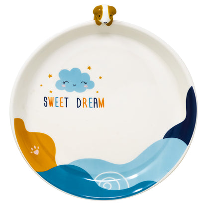 Vajilla Sweet Dream Blue Set Individual - Cerámica Multicolor 3 piezas