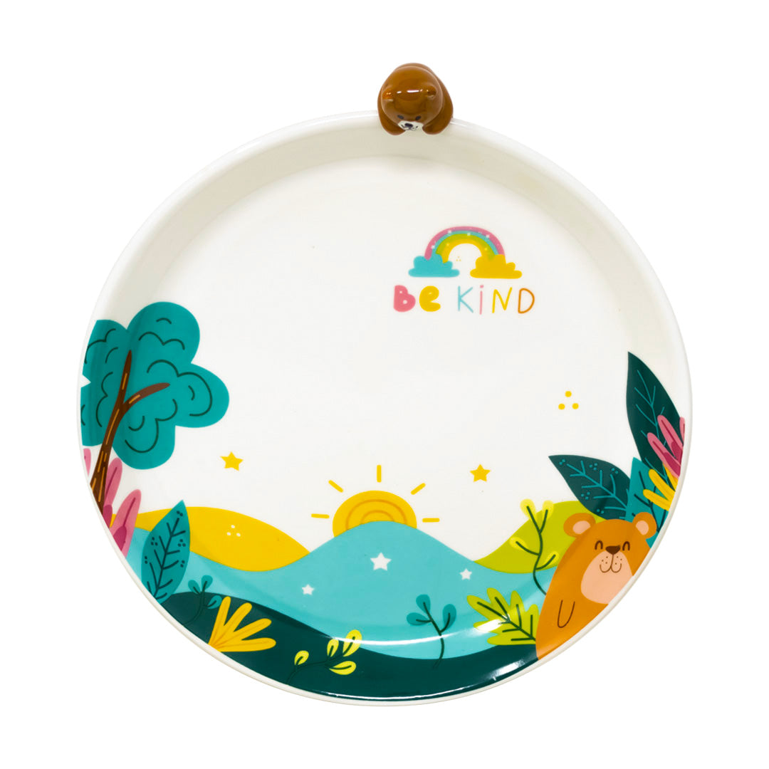 Vajilla Be Kind Bear Infantil Set Individual - Cerámica Multicolor 3 piezas