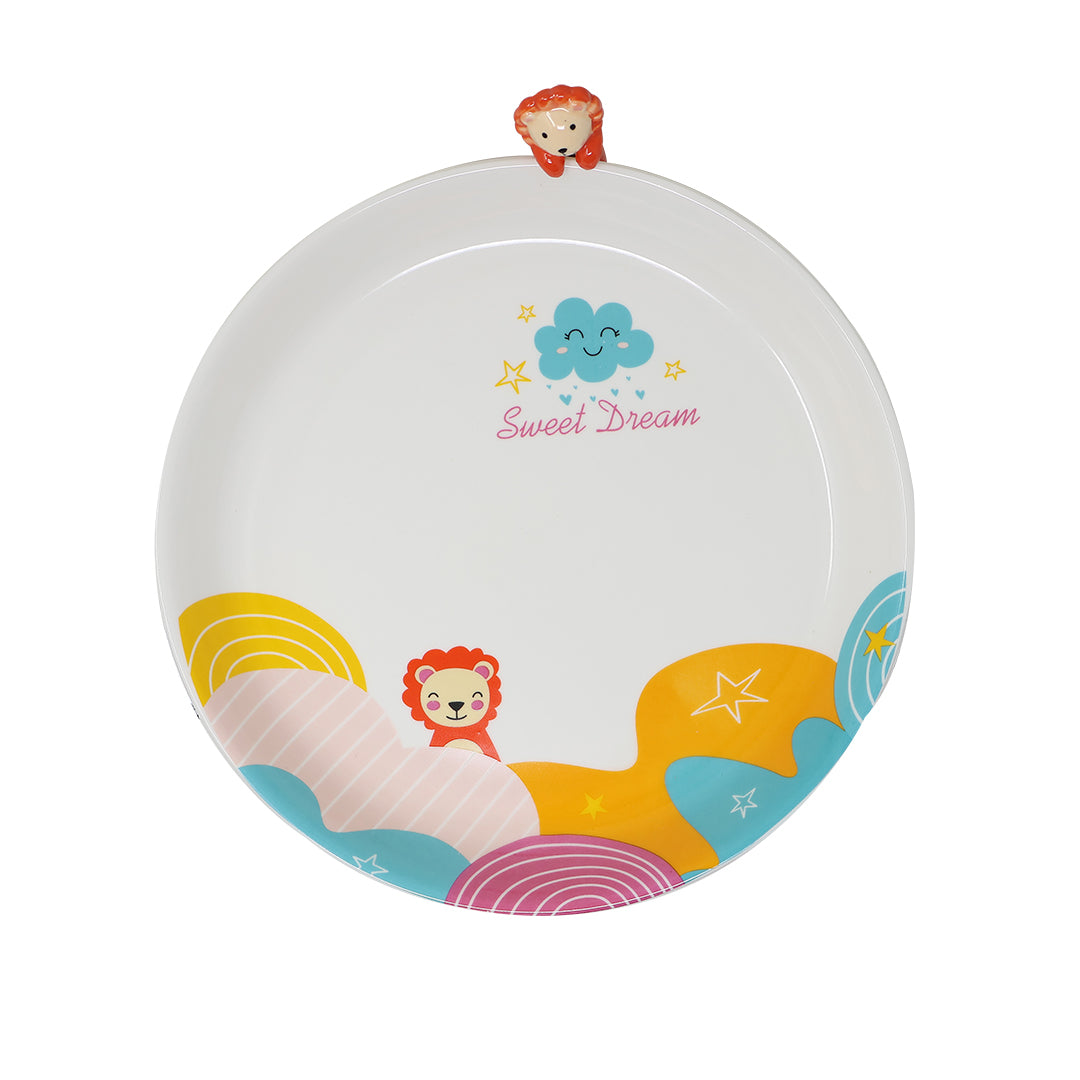 Vajilla Sweet Dream Lion Infantil Set Individual - Cerámica Multicolor 3 piezas