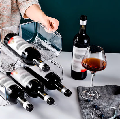 Organizador de Botellas Apilable - Acrílico Transparente