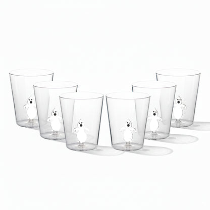 SET DE 6 VASOS DE CRISTAL FANTASMA - 400 ml