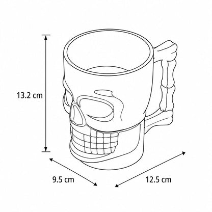 Tarro de Cristal Diseño Calavera con Asa 580 ml
