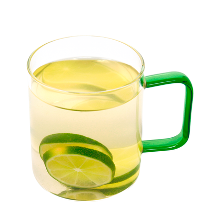 Taza Transparente con Asa de Color 400 ml - Varios Colores