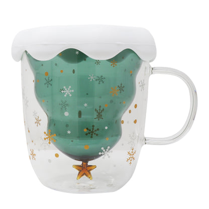 Taza de Cristal Pino de Navidad - 300 ml