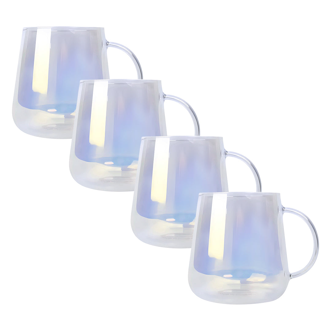 Set de 4 Tazas Electrochapadas Tornasol - 350 ml