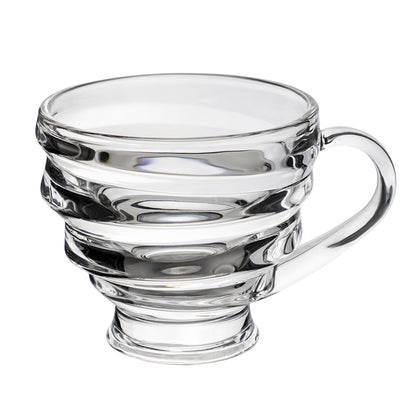 Set de 6 Tazas de Cristal Anilladas - 210 ml