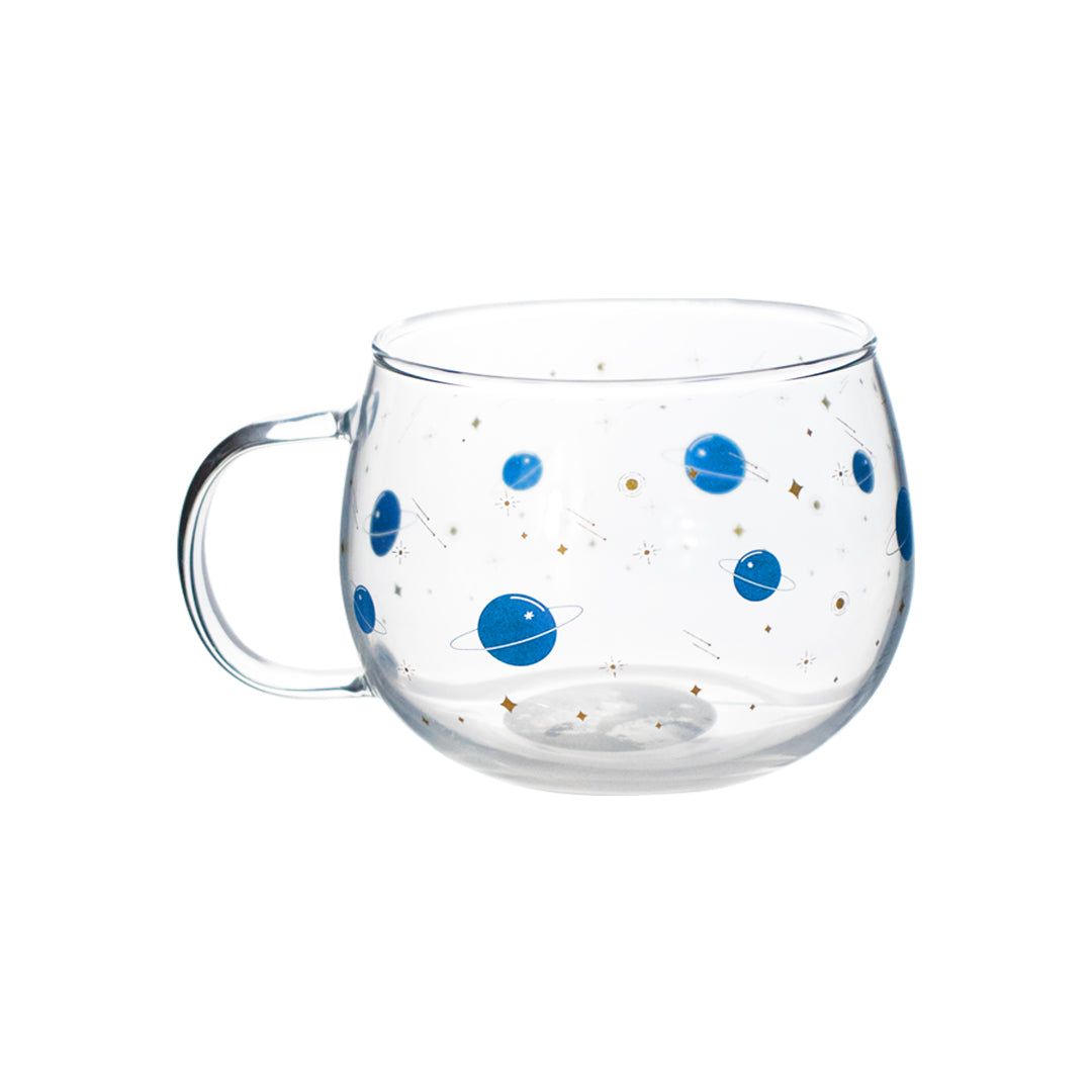 Set de 6 Tazas de Cristal Planetas Azules - 410 ml